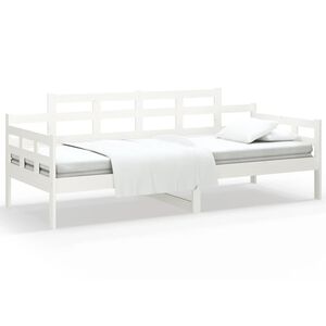 vidaXL Sof&aacute; cama madera maciza de pino blanco 80x200 cm