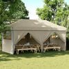 vidaXL Carpa Pop-up para fiestas Taupé 580 x 292 x 315 cm Tela Oxford
