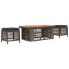vidaXL Conjunto de Comedor de Jard&iacute;n 4 uds. Gris y Gris Oscuro