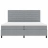 vidaXL Cama tipo Box Spring con colch&oacute;n Gris claro 200 x 200 cm tela