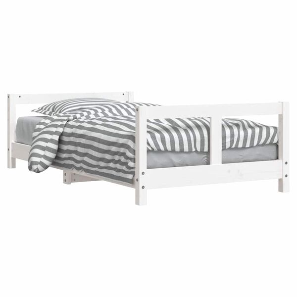 vidaXL Estructura de cama para ni&ntilde;os madera de pino blanco 80x160 cm