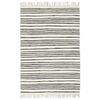 vidaXL Alfombra hecha a mano Chindi algod&oacute;n antracita blanco 160x230cm