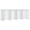 vidaXL Muro de gaviones para contenedor de basura hierro 350x91x120 cm