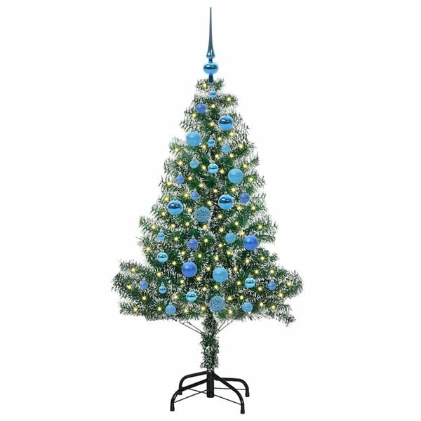 vidaXL &Aacute;rbol de Navidad Artificial Nevado con Luz LED Verde y 150 cm