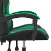 vidaXL Silla gaming cuero sint&eacute;tico negro y verde