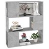 vidaXL Librer&iacute;a separador contrachapada gris hormig&oacute;n 80x24x94 cm