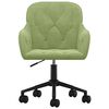 vidaXL Silla de oficina giratoria de terciopelo verde claro
