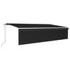 vidaXL Toldo retr&aacute;ctil manual con persiana y LED antracita 6x3 m