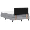 vidaXL Cama tipo Box Spring con colch&oacute;n Gris Claro 120 x 200 cm tela