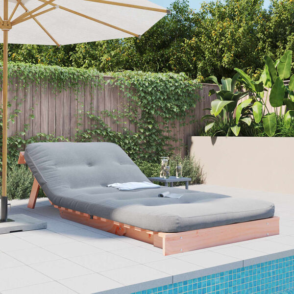 vidaXL Fut&oacute;n sof&aacute; cama con colch&oacute;n madera maciza Douglas 90x206x11 cm