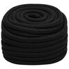 vidaXL Cuerda multiusos 20 mm 25 m Negro Poli&eacute;ster 4600 kg Carga m&aacute;x.