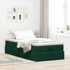 vidaXL Estructura de cama otomana con colch&oacute;n terciopelo verde oscuro
