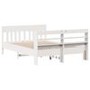 vidaXL Estructura de cama sin colch&oacute;n madera de pino blanca 120x200 cm