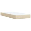 vidaXL Cama box spring con colch&oacute;n tela color crema 90x190 cm