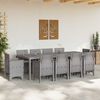 vidaXL Conjunto de Comedor de Jard&iacute;n 11 pcs Gris Claro Polipropileno