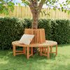 vidaXL Bancos de &aacute;rbol semicirculares 2 uds madera maciza teca &Oslash;160 cm