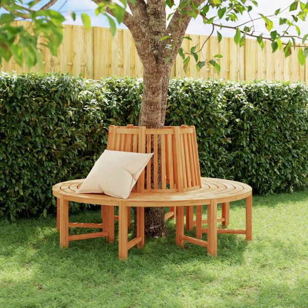 vidaXL Bancos de &aacute;rbol semicirculares 2 uds madera maciza teca &Oslash;160 cm