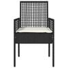 vidaXL Silla de Jard&iacute;n 2 pcs Negro 55 x 53 x 85 cm rat&aacute;n sint&eacute;tico