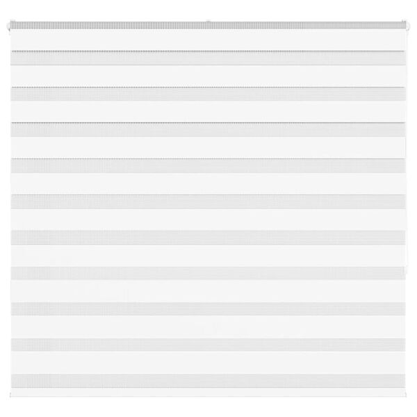 vidaXL Estor cebra blanco 165x150 cm tejido ancho 160,9 cm poli&eacute;ster