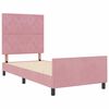 vidaXL Cama tipo Box Spring con cabecera Rosa 90 x 200 cm Terciopelo