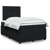 vidaXL Cama box spring con colch&oacute;n terciopelo negro 120x200 cm