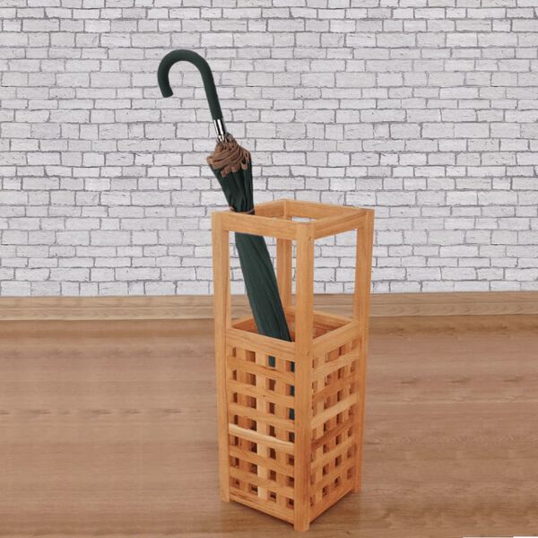 vidaXL Parag&uuml;ero 18x18x50 cm madera maciza de nogal