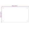 vidaXL Salpicaderos de cocina 2 uds vidrio templado blanco 70x40 cm
