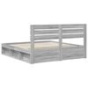 vidaXL Estructura de cama con cabecera Gris Sonoma 180 x 200 cm