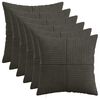 vidaXL Funda de almohada 6 uds. ALMELO Gris antracita 30 x 30 cm pana