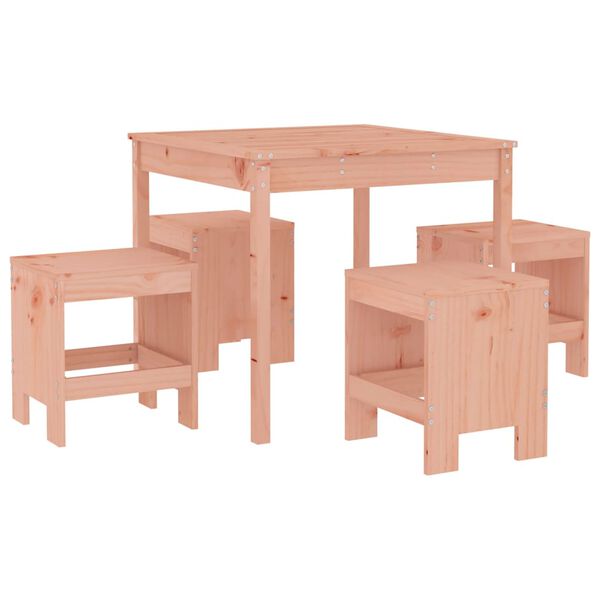 vidaXL Juego de comedor para jard&iacute;n 5 pzas madera maciza Douglas