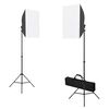 vidaXL Kit de estudio fotogr&aacute;fico con luces softbox, fondo y reflector