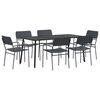 vidaXL Conjunto de comedor 7 uds. Antracita Acero