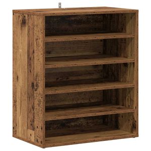 vidaXL Zapatero madera ingenier&iacute;a madera envejecida 60x35x70 cm