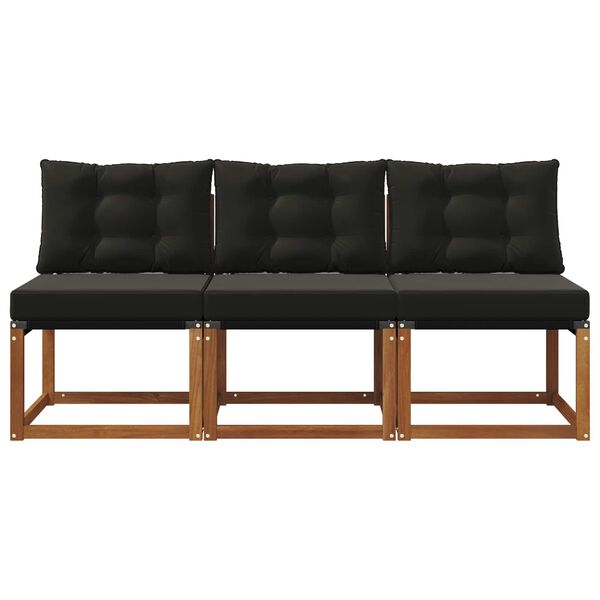 vidaXL 3 Pieza Sof&aacute; central de exterior