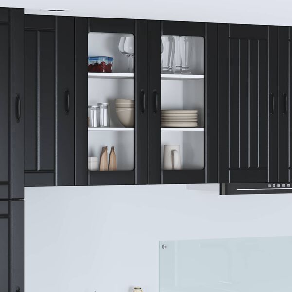 vidaXL Mueble de Cocina Negro 80 x 31 x 80 cm Madera de ingenier&iacute;a