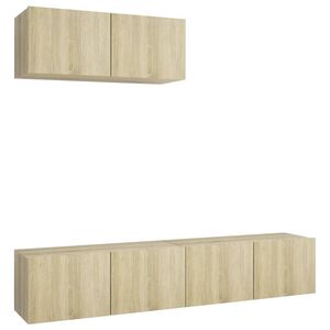 vidaXL Juego de muebles de sal&oacute;n 2 piezas roble Sonoma