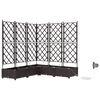 vidaXL Macetero de Jard&iacute;n 5 pcs Marr&oacute;n 120 x 120 x 126 cm Pl&aacute;stico