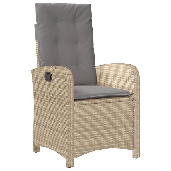 vidaXL Set comedor de jard&iacute;n 9 pzas con cojines rat&aacute;n sint&eacute;tico beige