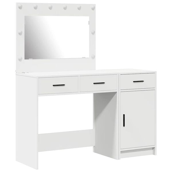 vidaXL Mesa de tocador con caj&oacute;n 2 pcs Blanco 40 x 41 x 75 cm