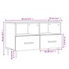vidaXL Mueble para TV madera contrachapada negro 80x36x50 cm