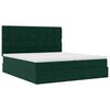 vidaXL Estructura de cama otomana colchones terciopelo verde oscuro