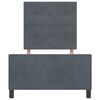 vidaXL Cama tipo Box Spring Gris oscuro 80 x 200 cm Terciopelo