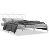 vidaXL Estructura cama sin colch&oacute;n con cabecero metal blanco 150x200cm