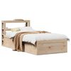 vidaXL Estructura de cama con cabecero madera maciza pino 100x200 cm
