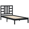 vidaXL Estructura de cama madera maciza de pino negra 90x200 cm