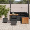 vidaXL Conjunto de sof&aacute;s de jard&iacute;n 9 pcs Negro rat&aacute;n sint&eacute;tico