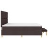 vidaXL Cama tipo Box Spring Marr&oacute;n Oscuro 200 x 200 cm tela