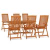 vidaXL Juego de comedor para jard&iacute;n 7 pzas madera maciza de eucalipto