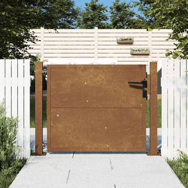 vidaXL Puerta de jard&iacute;n 100x75 cm de acero corten
