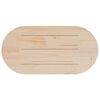 vidaXL Tablero de mesa ovalado madera maciza pino blanco 110x55x2,5 cm
